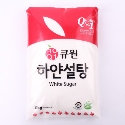 큐원 하얀설탕(백설탕) - 3kg