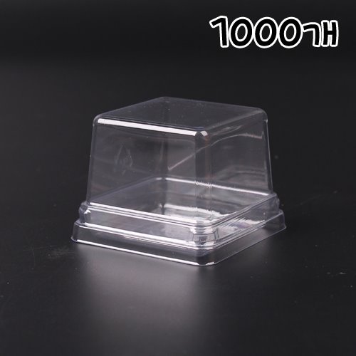 [준대용량] 기본형 사각 화과자케이스(투명) - 1000개(양갱케이스)