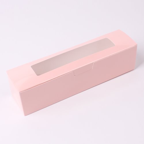 투명창 마카롱상자 5구(핑크) - 1개 (뚱카롱상자,다용도상자) 240x60x60