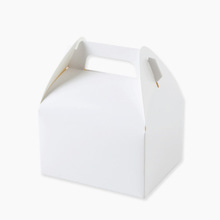 백색무지 조각케익상자(생크림박스,손잡이상자) 소 - 1개 130x105x80