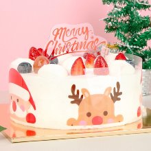 크리스마스 케익띠(8cm) 산타와루돌프 - 2M