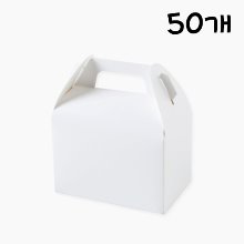 백색무지 조각케익상자(생크림박스,손잡이상자) 미니 - 50개
