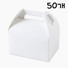 백색무지 조각케익상자(생크림박스,손잡이상자) 중 - 50개 155x110x90