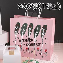 나무 종이쇼핑백(트위스트) 6호 - 200개(1박스) 320x160x300