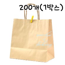 크라프트 종이쇼핑백(트위스트) 중 - 200개(1박스) 258x150x265
