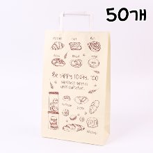 브레드 종이쇼핑백(자동봉투) 소 - 50개 220x90x360