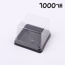 [준대용량] 기본형 사각 화과자케이스(검정) - 1000개(양갱케이스)