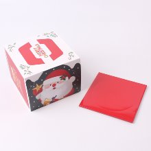 산타클로스 크리스마스 미니 케익상자 - 1개(레드받침포함)