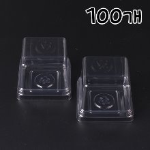 기본형 사각 화과자케이스(투명) - 100개(양갱케이스)