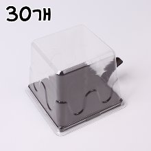 사각 조각케익 케이스 (초코) - 30개(상하세트)