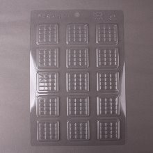 정사각 초미니 판초콜릿 몰드 15구 - 1개(바크초콜릿몰드,블럭몰드,사각망디앙몰드)
