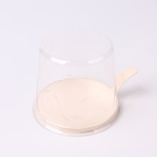 원형 조각케익 케이스 (크림) - 1개(상하세트)