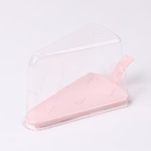 삼각 조각케익 케이스 (핑크) - 1개(상하세트)