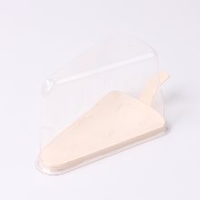 삼각 조각케익 케이스 (크림) - 1개(상하세트)
