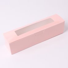 투명창 마카롱상자 5구(핑크) - 1개 (뚱카롱상자,다용도상자) 240x60x60