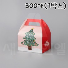 [대용량] 메리 크리스마스 조각케익상자(생크림박스,손잡이상자) 소 - 300개(1박스)