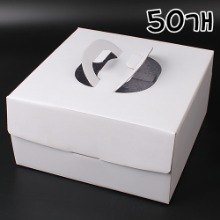 화이트 케익상자(높이15cm) 4호 - 50개(받침별도)