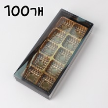 PET 투명 블랙 슬리브 초콜릿상자(금색내피) 10구 - 100개