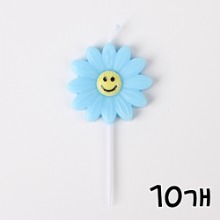 블루 스마일 데이지꽃초(양초) - 10개