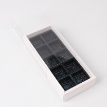 PET 투명 화이트 슬리브 초콜릿상자(검정내피) 10구 - 1개