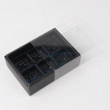 PET 투명 블랙 슬리브 초콜릿상자(검정내피) 6구 - 1개