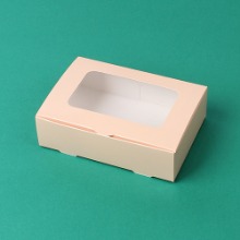 핑크 투명창 다용도상자(소) - 1개(칼라창박스,화과자6구) 180x125x50