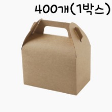 [대용량] 크라프트 조각케익상자(생크림박스,손잡이상자) 미니 - 400개 (1박스)