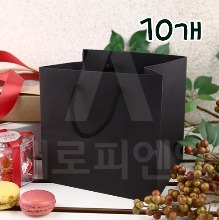 블랙 초콜릿 종이쇼핑백 (2호) - 10개