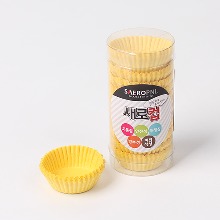 미니 색지컵(초콜릿유산지컵) 25mm 노랑 - 300장 (1통)