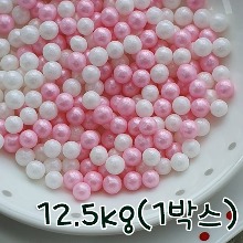 [대용량] 트윙클 펄 핑크 구슬 스프링클 - 12.5kg (1박스) (아라잔)