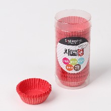 미니 색지컵(초콜릿유산지컵) 25mm 레드 - 300장 (1통)