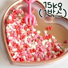 [대용량] 미니 삼색하트 스프링클 - 15kg(1박스)