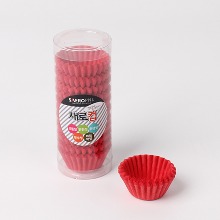 미니 색지컵(초콜릿유산지컵) 28mm 레드 - 300장 (1통)