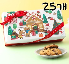 크리스마스 산타쿠키 구움과자박스(소)(마들렌,휘낭시에 상자) - 25개