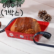 메리 크리스마스 정사각 샐러드 샌드위치 케이스 - 600개(1박스)(뚜껑포함)