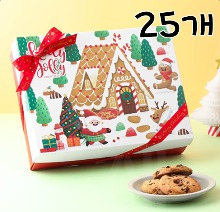 크리스마스 산타쿠키 구움과자박스(중)(마들렌,휘낭시에 상자) - 25개