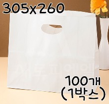 친환경 화이트 DCB 쇼핑백(305x260+125) - 100개(1박스)