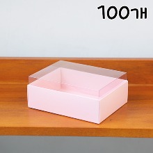 [칸막이포함] 1013 클리어 투명 마카롱상자 핑크(다용도상자,마카롱6구) 중 - 100개